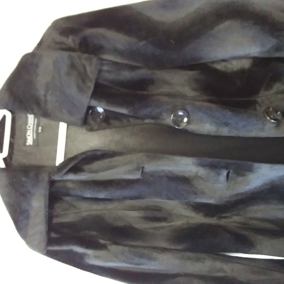 Siomon chang long black ladies coat 9/10 - Picture 9 of 10